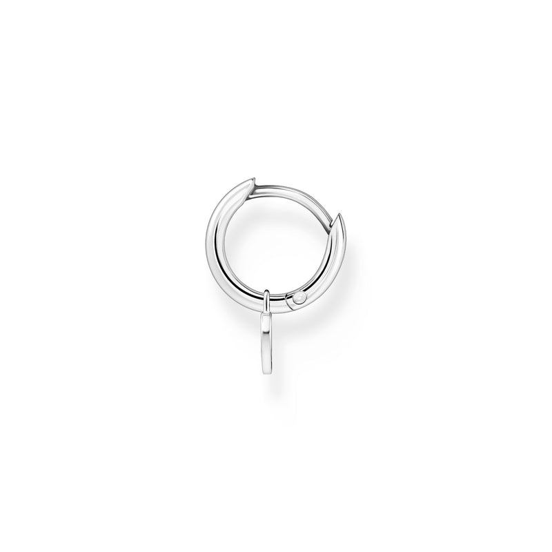 Single hoop earring with heart pendant silver | THOMAS SABO Australia