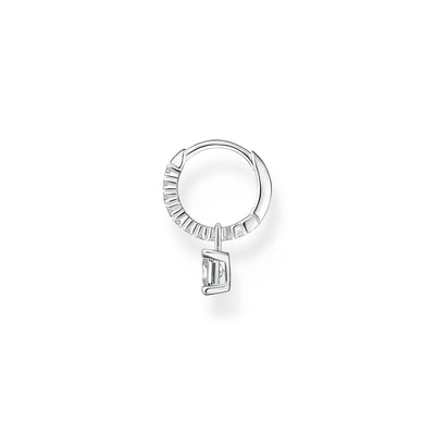 Single hoop earring with white stones silver | THOMAS SABO Australia