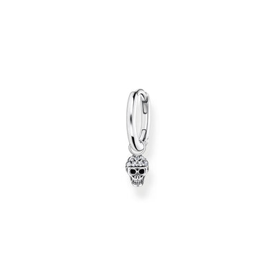 Single hoop earring with skull pendant silver | THOMAS SABO Australia