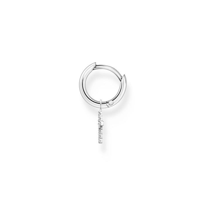 Single hoop earring with cross prendant silver | THOMAS SABO Australia
