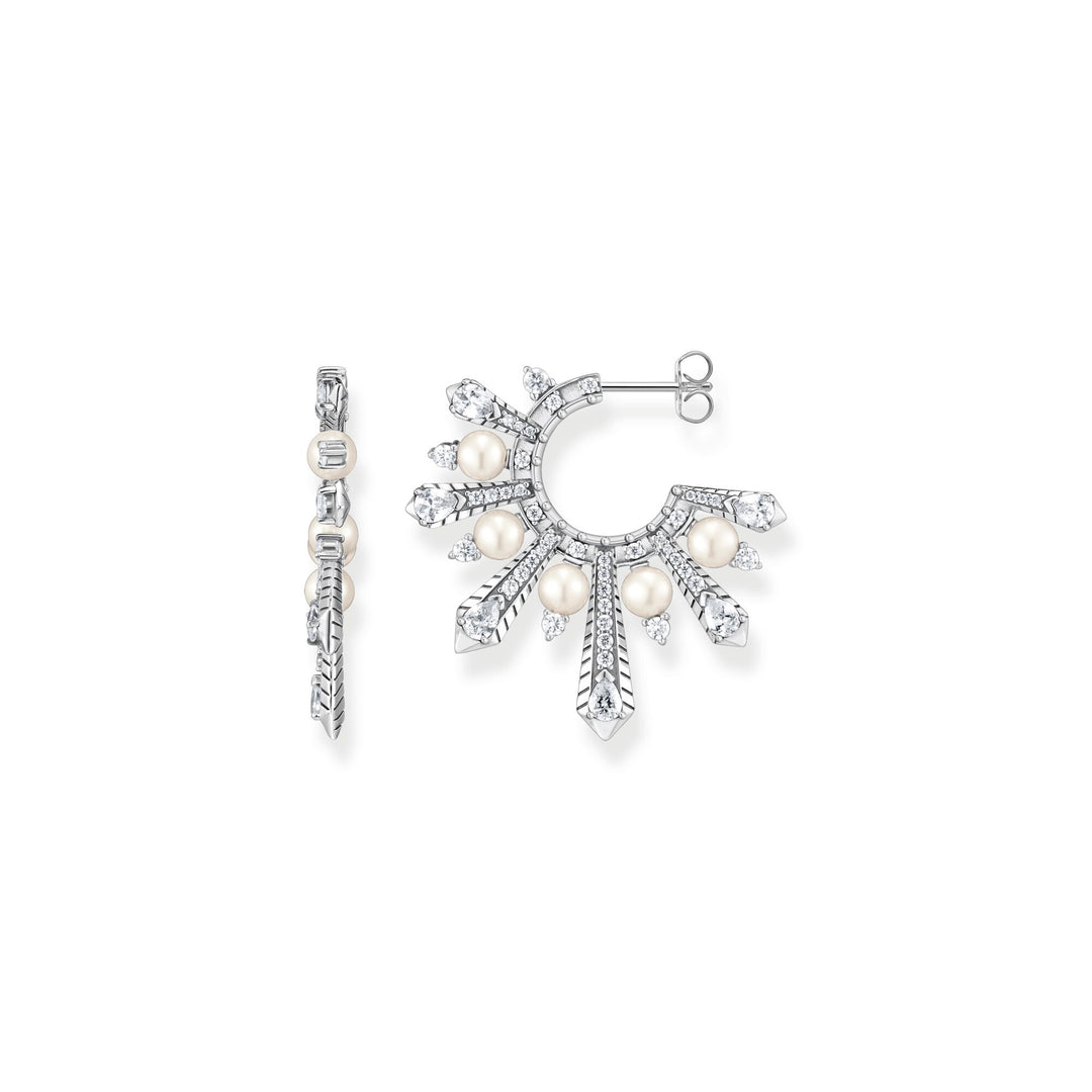 Hoop earrings with winter sun rays silver | THOMAS SABO Australia
