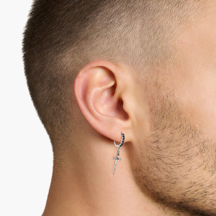 Hoop earrings blackened snake and sword | THOMAS SABO Australia