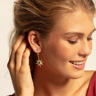 Royalty Star & Moon Earrings  - Gold | THOMAS SABO Australia