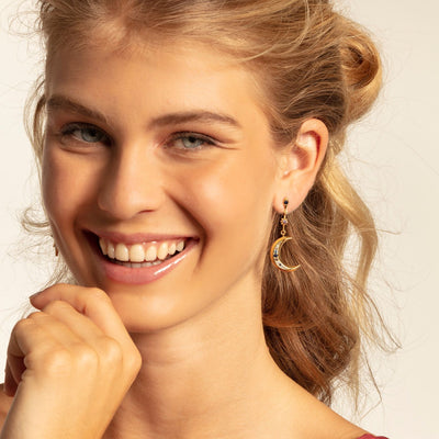 Royalty Star & Moon Earrings  - Gold | THOMAS SABO Australia