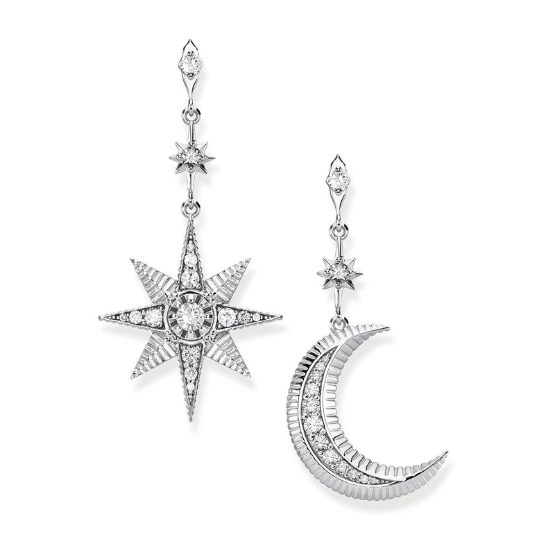 Earrings "Royalty Star & Moon" - Silver | THOMAS SABO Australia