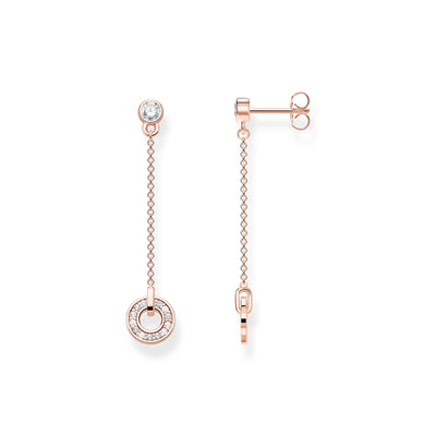 Sparkling Circles Drop Rose Gold Earrings | THOMAS SABO Australia