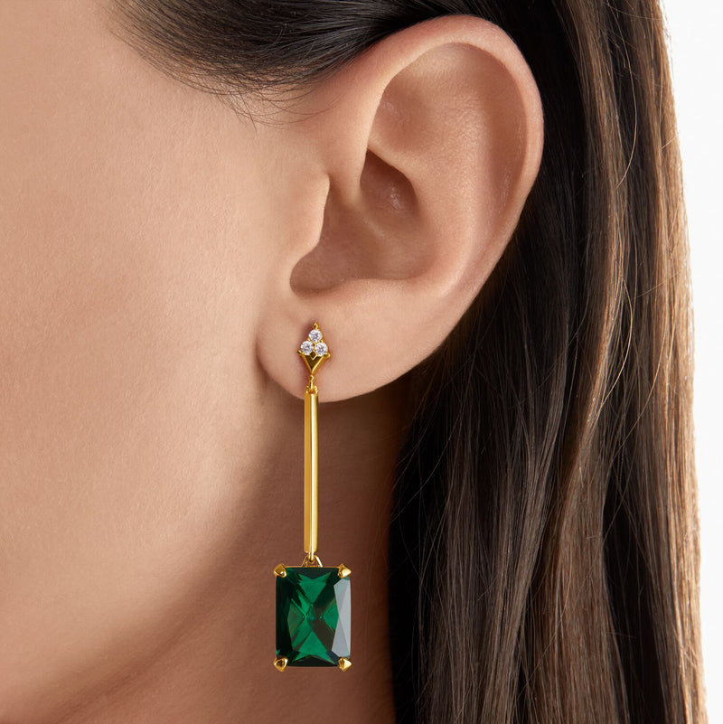 Green Stone Earring  in Gold | THOMAS SABO Australia