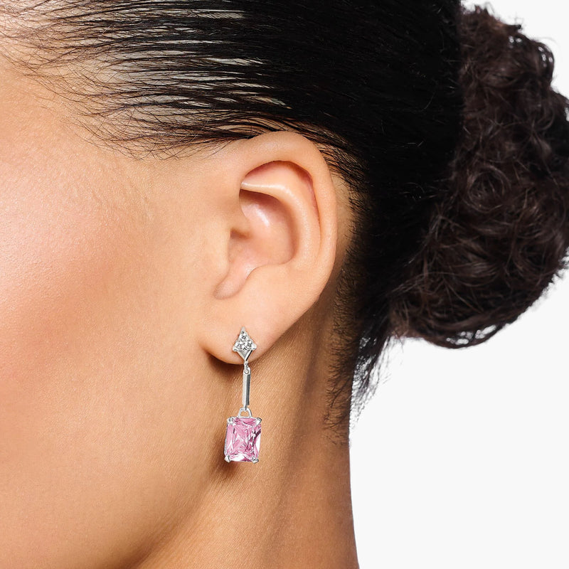 Heritage Pink Silver Drop Earrings | THOMAS SABO Australia