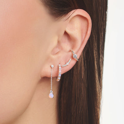 Single Ear Stud Pink Stone Silver | THOMAS SABO Australia