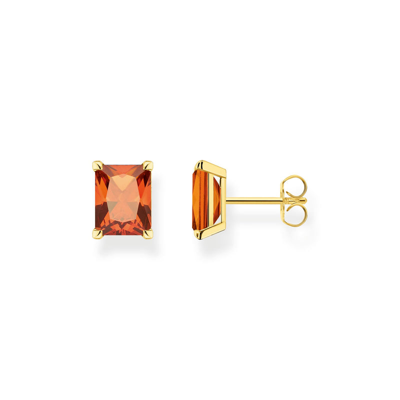 Ear studs orange stone gold | THOMAS SABO Australia