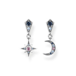 Earrings royalty star & moon - silver | THOMAS SABO Australia