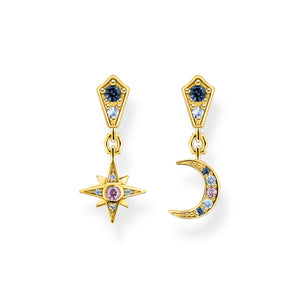 Earrings royalty star & moon - gold | THOMAS SABO Australia