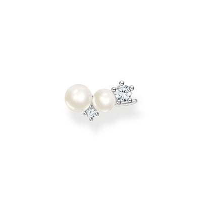Ear studs pearls and white stones silver | THOMAS SABO Australia