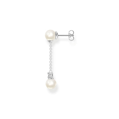 Single earring pearls and white stone silver | THOMAS SABO Australia