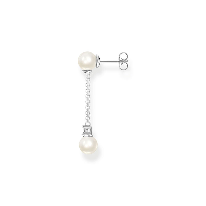 Single earring pearls and white stone silver | THOMAS SABO Australia