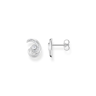 Ear studs wave with stones | THOMAS SABO Australia
