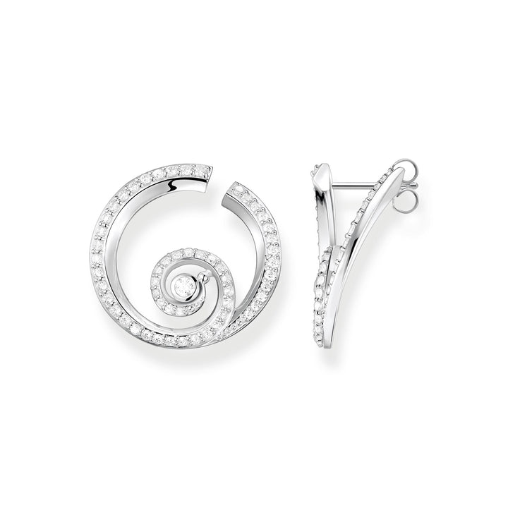 Ear studs wave with stones | THOMAS SABO Australia