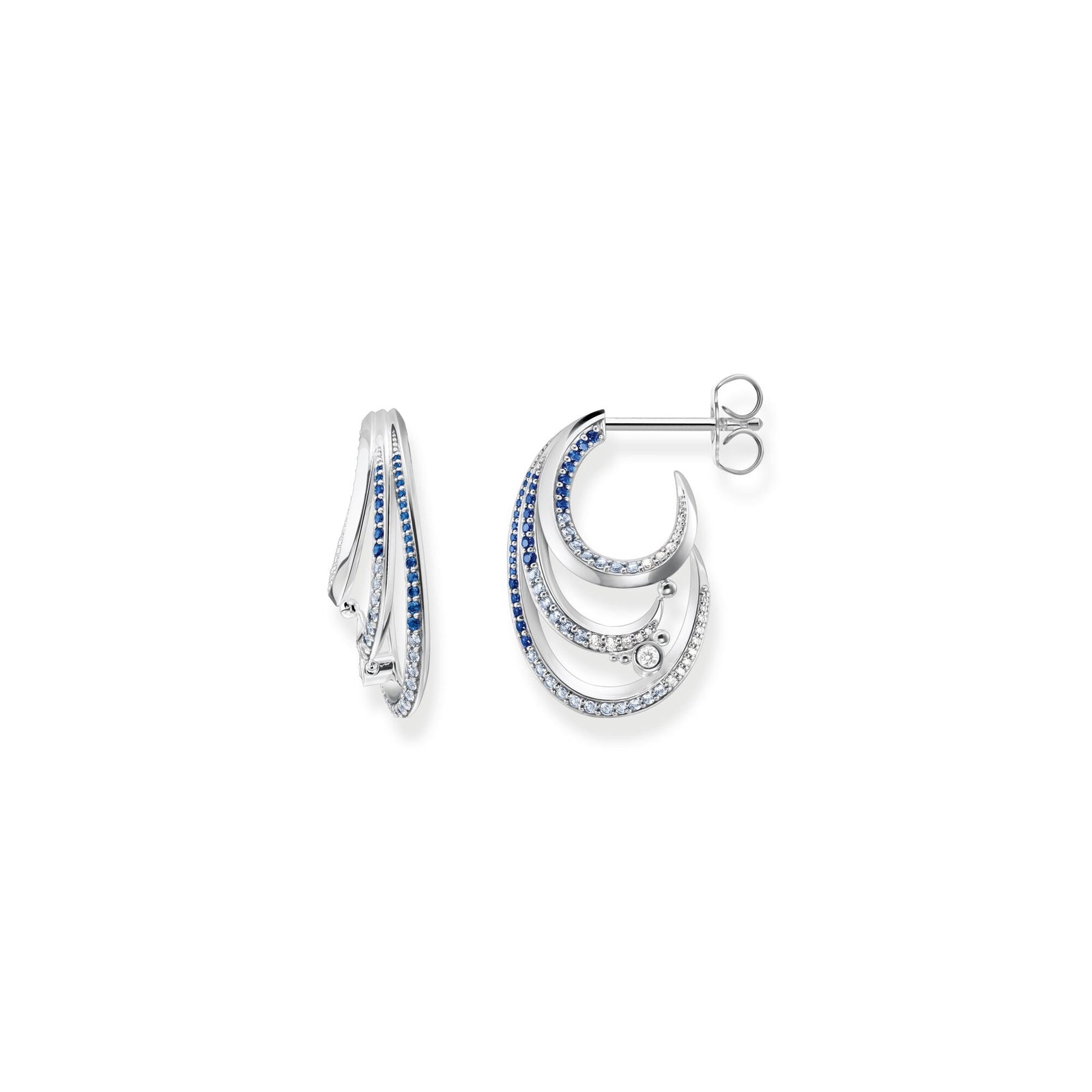Earrings wave with blue stones | THOMAS SABO Australia
