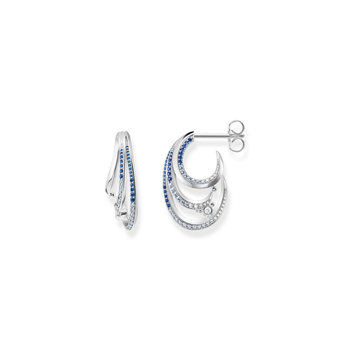 Earrings wave with blue stones | THOMAS SABO Australia