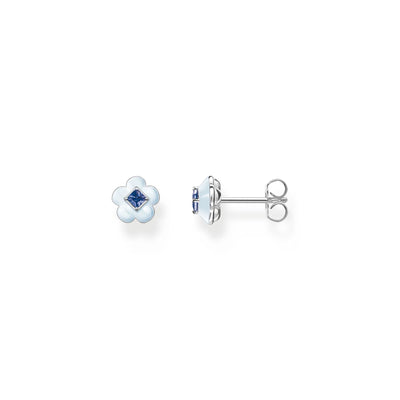 Blue Flower Stone Stud Earrings | THOMAS SABO Australia
