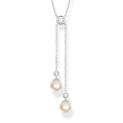 Pearl Necklace | Double Drop Pearl Necklace | Thomas Sabo