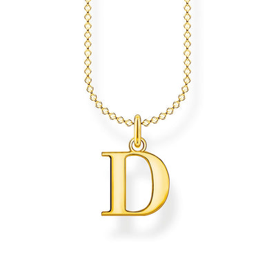 Necklace Letter D Gold | Thomas Sabo Australia
