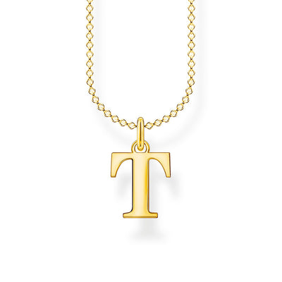 Necklace Letter T Gold | Thomas Sabo Australia