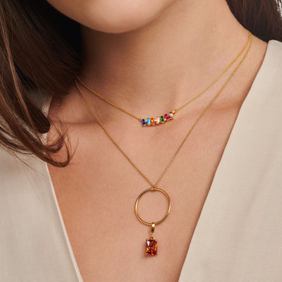 Necklace Colourful Stones Gold | THOMAS SABO Australia