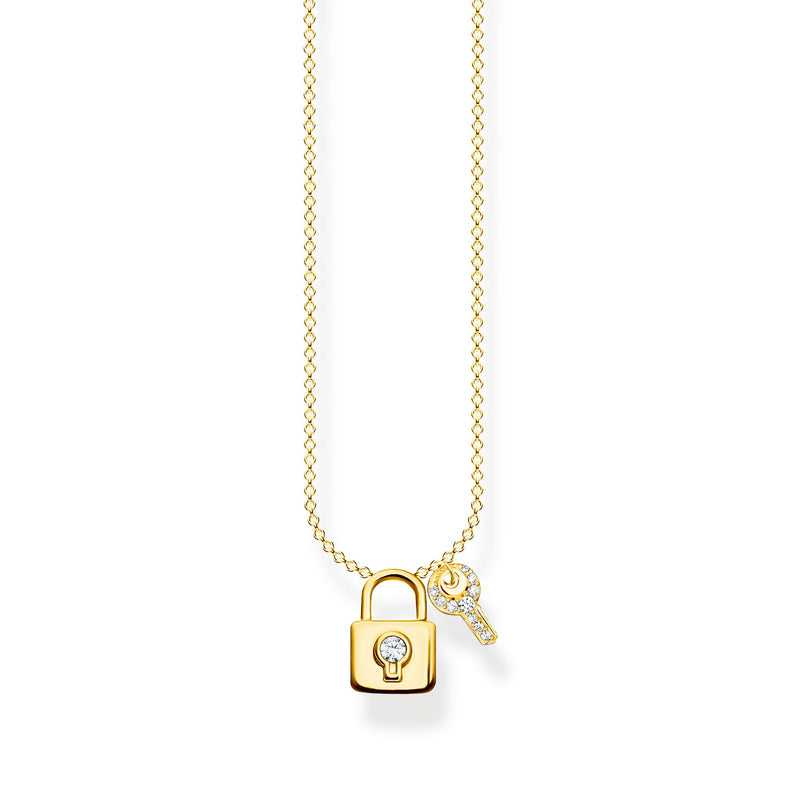 Necklace lock with key gold | THOMAS SABO Australia