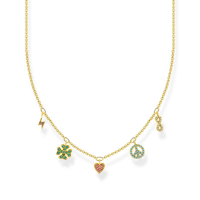 Necklace with symbols multicoloured gold | THOMAS SABO Australia