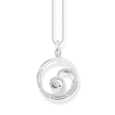 Necklace wave with white stones | THOMAS SABO Australia
