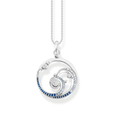Necklace wave with blue stones | THOMAS SABO Australia