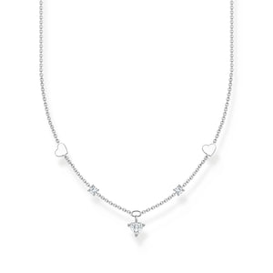 Necklace with hearts and white stones silver | THOMAS SABO Australia