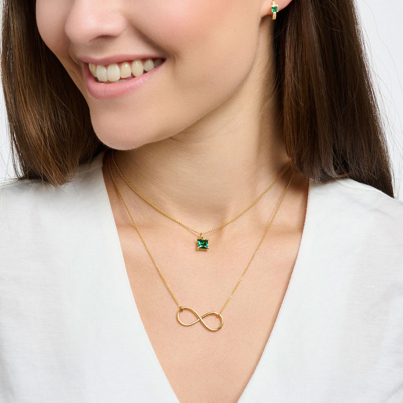 Necklace with green stone gold | THOMAS SABO Australia