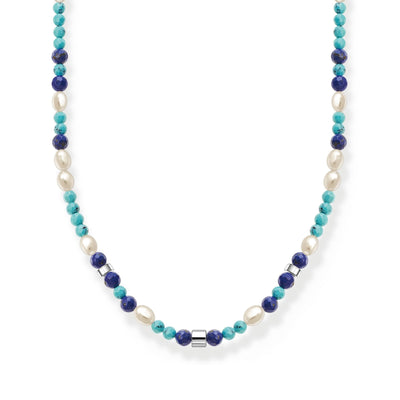 Necklace with blue stones and pearls | THOMAS SABO Australia