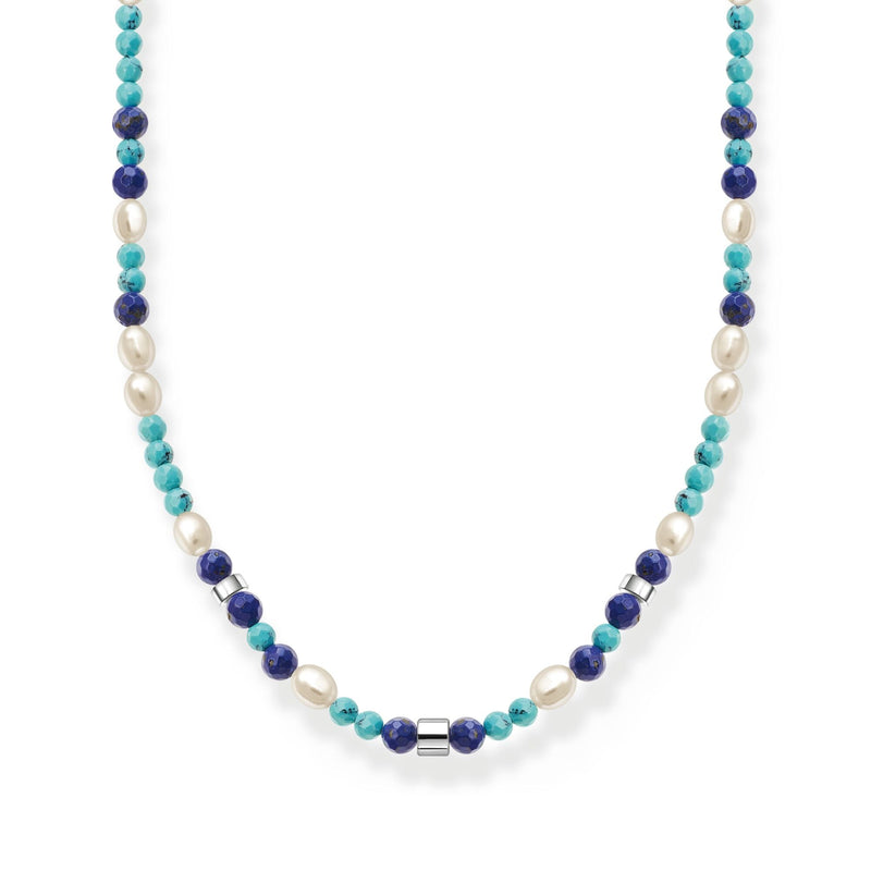 Necklace with blue stones and pearls | THOMAS SABO Australia