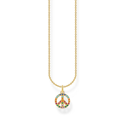 Necklace Peace with Colourful Stones Gold | THOMAS SABO Australia