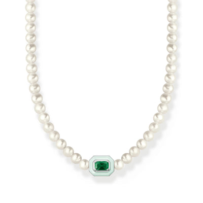 Choker Pearls With Green Stone | THOMAS SABO Australia