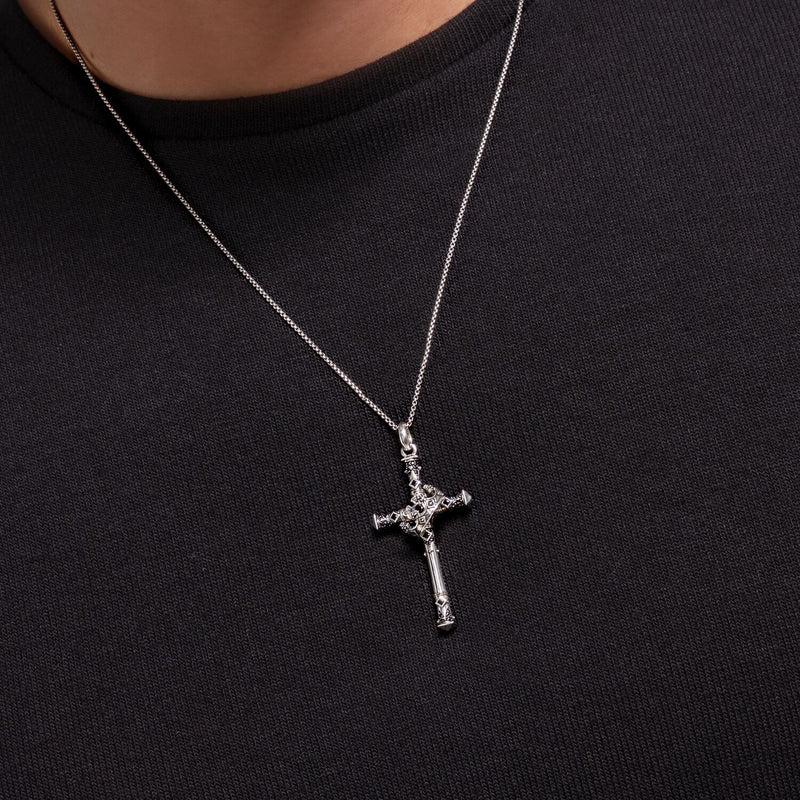 Thomas Sabo Cross Pendant | Sterling Silver | Pink Zirconia | Pendant Only  PE939-051-9 - First Class Watches™ USA