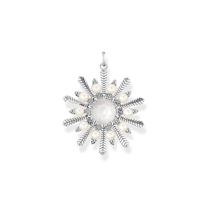Pendant milky quartz with winter sun rays silver | THOMAS SABO Australia
