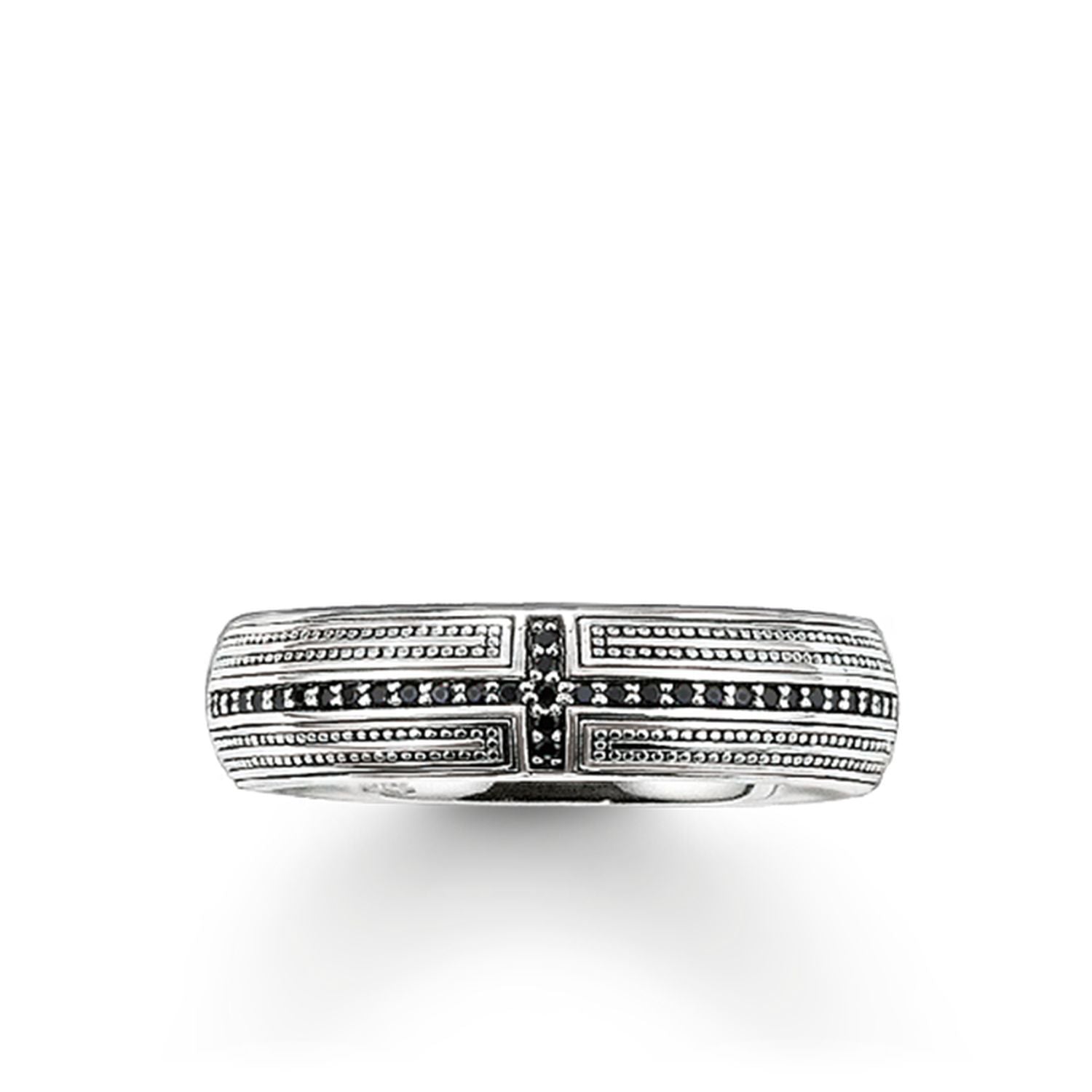 Band Ring "Cross Pavé" | THOMAS SABO Australia
