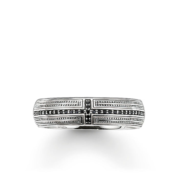 Band Ring "Cross Pavé" | THOMAS SABO Australia