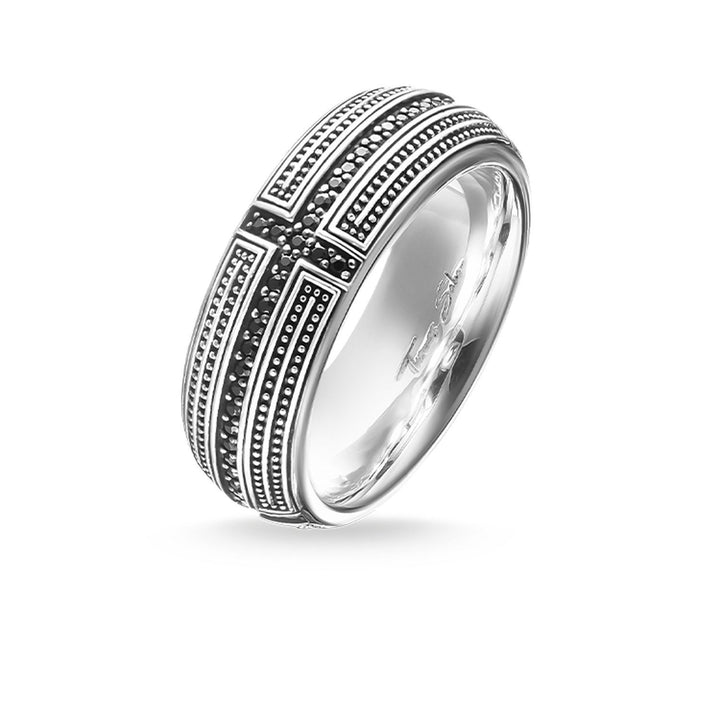 Band Ring "Cross Pavé" | THOMAS SABO Australia