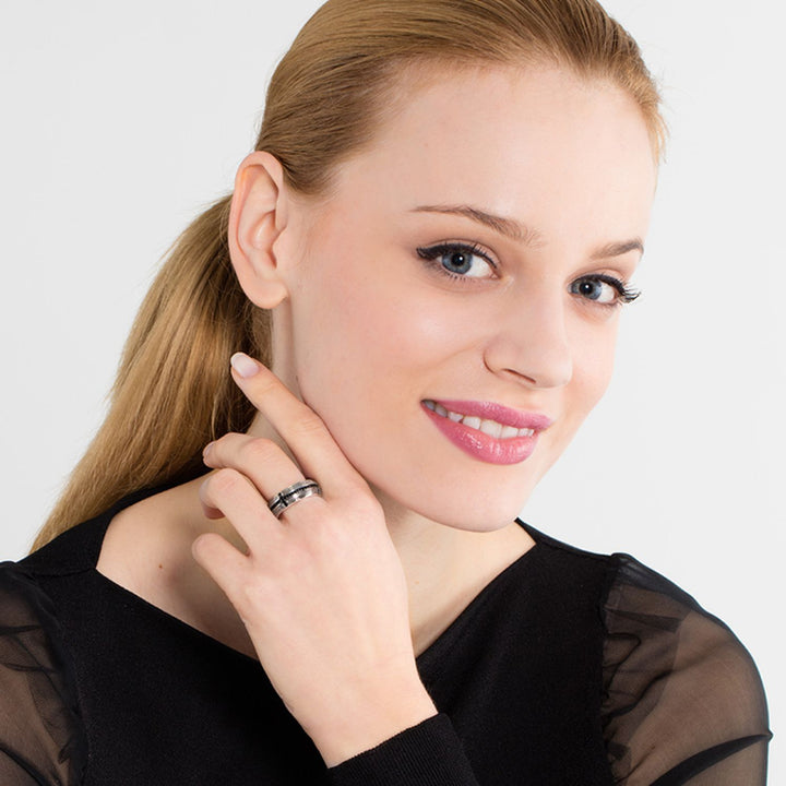 Band Ring "Cross Pavé" | THOMAS SABO Australia