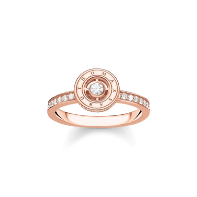 Sparkling Circles Round Rose Gold Ring | THOMAS SABO Australia