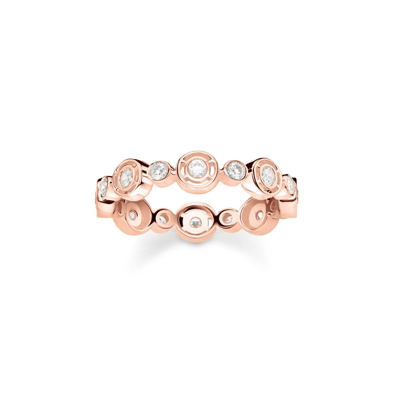 Sparkling Circles Rose Gold Circle Ring | THOMAS SABO Australia