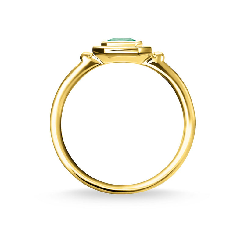 Ring Red & Green Stones, Gold | Thomas Sabo Australia