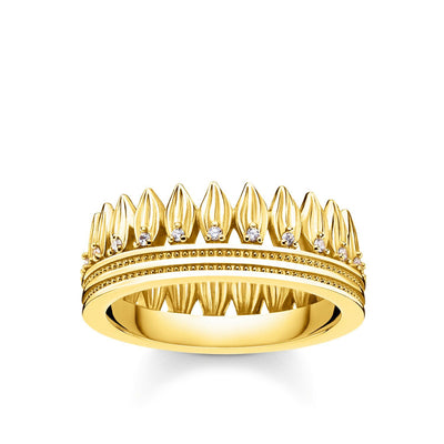 Ring Leaves Crown Gold | THOMAS SABO Australia