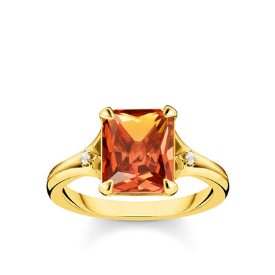 Ring: Ring Orange Stone | Thomas Sabo Australia