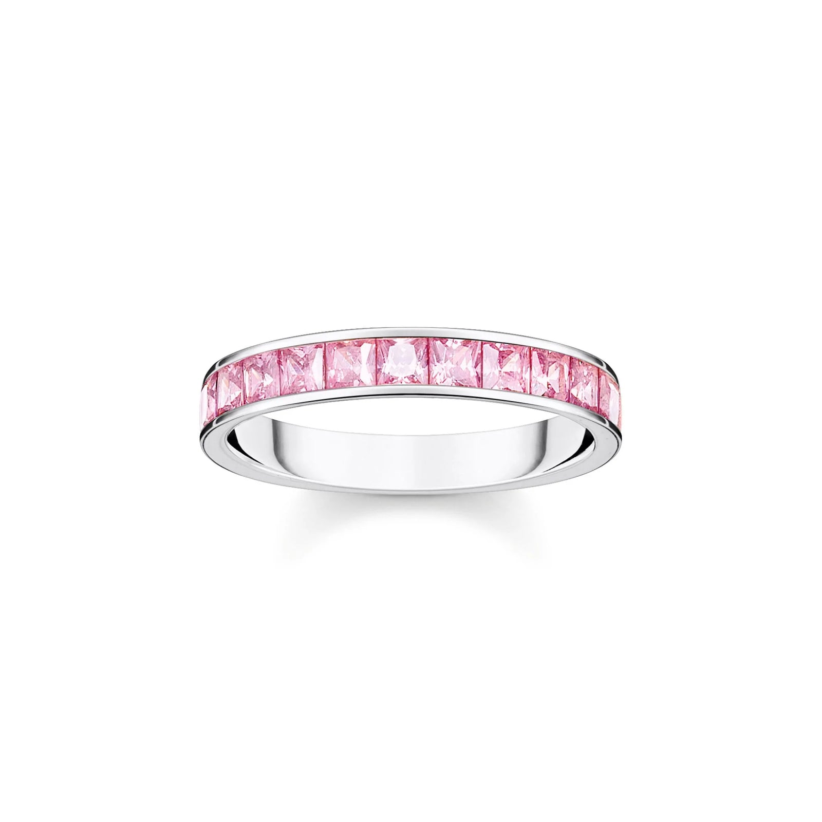 Heritage Pink Pave Silver Band Ring | THOMAS SABO Australia
